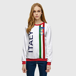 Свитшот женский СБОРНАЯ ИТАЛИИ, цвет: 3D-красный — фото 2
