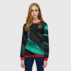 Свитшот женский Lexus, цвет: 3D-красный — фото 2