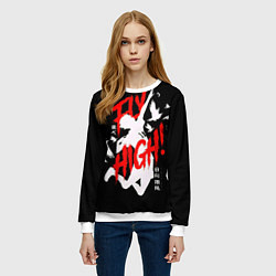 Свитшот женский Haikyuu Haikyu Haikuu !, цвет: 3D-белый — фото 2