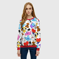 Свитшот женский BTS BT21, цвет: 3D-красный — фото 2
