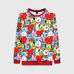 Свитшот женский BT21 BTS, цвет: 3D-красный