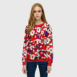 Свитшот женский Дед Санта, цвет: 3D-красный — фото 2
