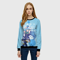 Свитшот женский Aqua, цвет: 3D-черный — фото 2