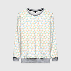 Свитшот женский Четыре элемента паттерн текстура, цвет: 3D-меланж