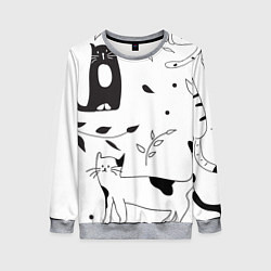 Свитшот женский Кис-Кис, цвет: 3D-меланж