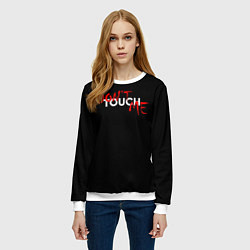 Свитшот женский DONT TOUCH, цвет: 3D-белый — фото 2