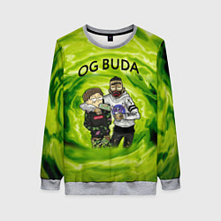 Свитшот женский Репер - OG Buda, цвет: 3D-меланж