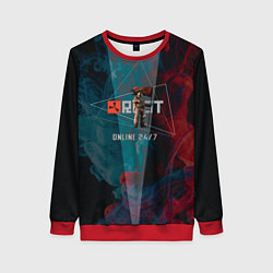 Свитшот женский RUST ALWAYS ONLINE РАСТ, цвет: 3D-красный