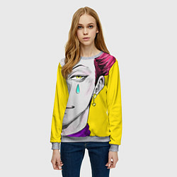 Свитшот женский Hunter x Hunter Хисока, цвет: 3D-меланж — фото 2