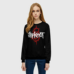 Свитшот женский Slipknot Надпись, цвет: 3D-черный — фото 2