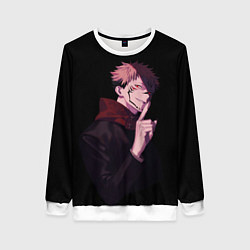 Свитшот женский МАГИЧЕСКАЯ БИТВА SUKUNA, цвет: 3D-белый