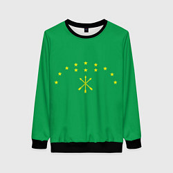 Свитшот женский Адыгея, цвет: 3D-черный