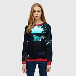 Свитшот женский Магическая битва, цвет: 3D-красный — фото 2