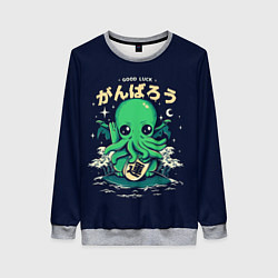 Свитшот женский Cthulhu Good Luck, цвет: 3D-меланж