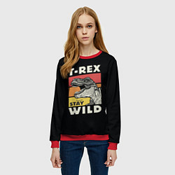 Свитшот женский T-rex Wild, цвет: 3D-красный — фото 2