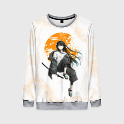 Свитшот женский Муичиро Токито Kimetsu no Yaiba, цвет: 3D-меланж