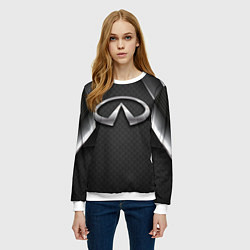 Свитшот женский ИНФИНИТИ ТЕХНОЛОГИЧНЫЙ ПАТТЕРН, цвет: 3D-белый — фото 2