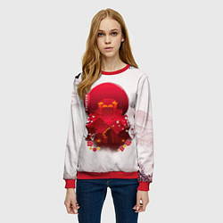Свитшот женский Кенджиро Ренгоку Kimetsu no Yaiba, цвет: 3D-красный — фото 2