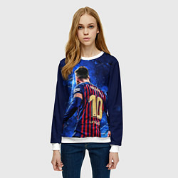 Свитшот женский Leo Messi Лео Месси 10, цвет: 3D-белый — фото 2