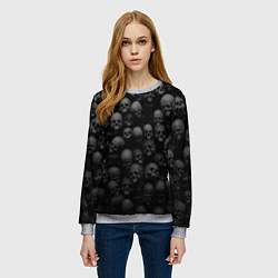 Свитшот женский Общее захоронение, цвет: 3D-меланж — фото 2