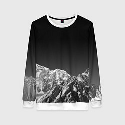 Свитшот женский ГОРЫ В МОЕМ СЕРДЦЕ КАМУФЛЯЖ, цвет: 3D-белый