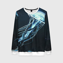 Свитшот женский Рисунок медуза, цвет: 3D-белый