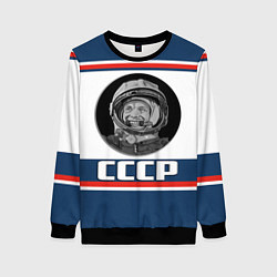 Свитшот женский СТИЛЬ СССР ГАГАРИН, цвет: 3D-черный