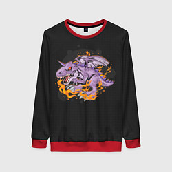 Женский свитшот Дракон в огне