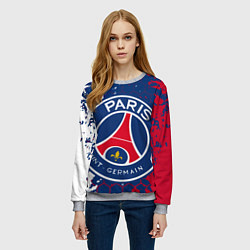 Свитшот женский ФК ПСЖ FC PSG PARIS SG, цвет: 3D-меланж — фото 2