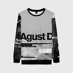 Свитшот женский Agust D, цвет: 3D-черный