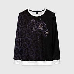 Свитшот женский Леопард, цвет: 3D-белый