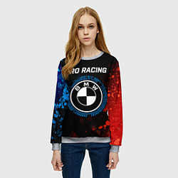 Свитшот женский БМВ - Racing, цвет: 3D-меланж — фото 2