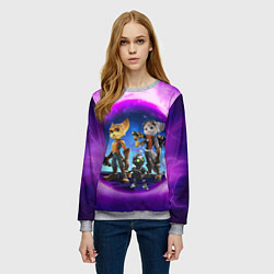 Свитшот женский Ratchet & Clank 2 Rift Apart, цвет: 3D-меланж — фото 2