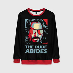 Свитшот женский The Dude Abides Лебовски, цвет: 3D-красный