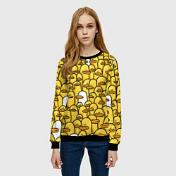 Свитшот женский Утки, цвет: 3D-черный — фото 2