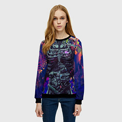 Свитшот женский Cuber skelet, цвет: 3D-черный — фото 2