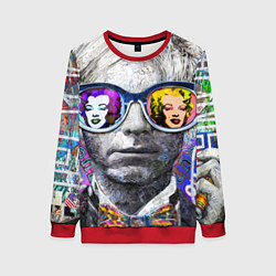 Свитшот женский Andy Warhol Энди Уорхол, цвет: 3D-красный