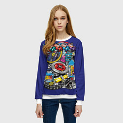 Свитшот женский Gas Garage, цвет: 3D-белый — фото 2