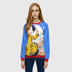 Свитшот женский Приоритет чудо-яйца, цвет: 3D-красный — фото 2