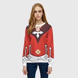 Свитшот женский КОСТЮМ КЛИ ГЕНШИН ИМПАКТ, цвет: 3D-белый — фото 2