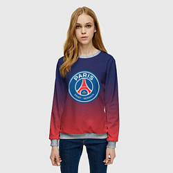 Свитшот женский PSG ПСЖ PARIS SAINT GERMAIN, цвет: 3D-меланж — фото 2