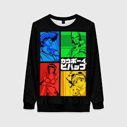 Свитшот женский Ковбой Бибоп, цвет: 3D-черный
