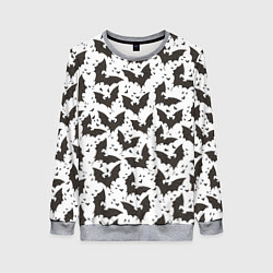 Свитшот женский Летучие мыши, цвет: 3D-меланж