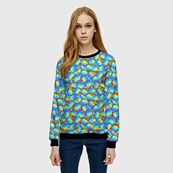 Свитшот женский POP IT MIX ПОП ИТ, цвет: 3D-черный — фото 2