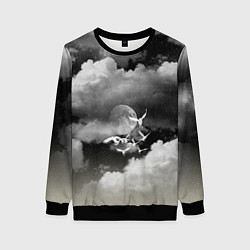 Свитшот женский Cloudy Night, цвет: 3D-черный