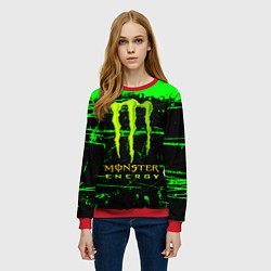 Свитшот женский MONSTER ENERGY NEON LOGO, цвет: 3D-красный — фото 2