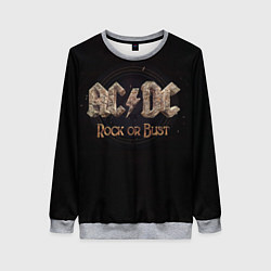 Свитшот женский ACDC Rock or Bust, цвет: 3D-меланж