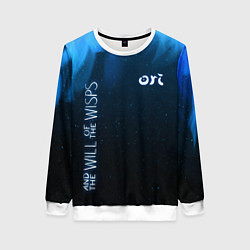 Свитшот женский Ori Logo Ori and the Will of the Wisps Z, цвет: 3D-белый