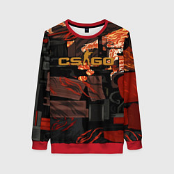 Свитшот женский HOWL ВОЙ СКИН CS, цвет: 3D-красный