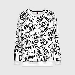 Свитшот женский UNDER WHITE, цвет: 3D-белый